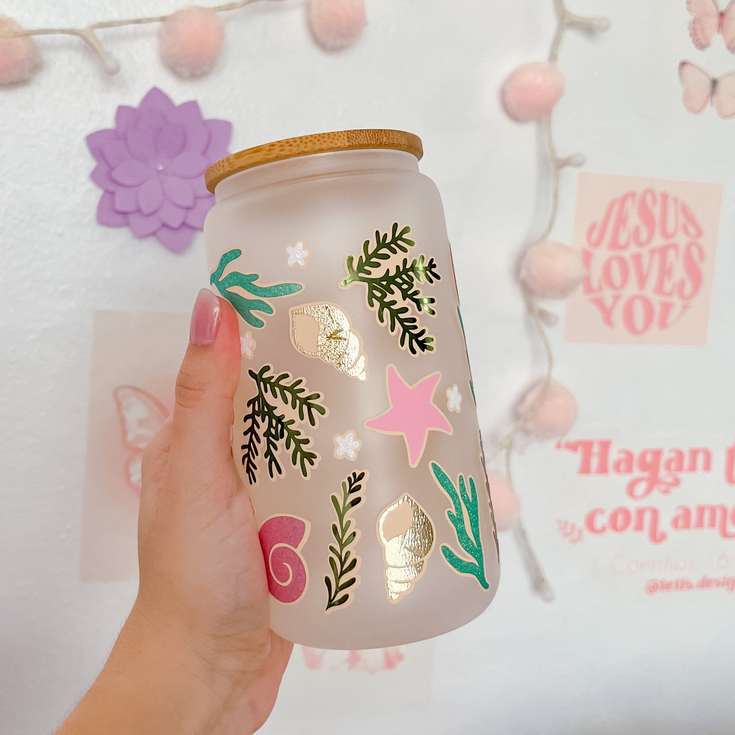 Seashore Glass Can