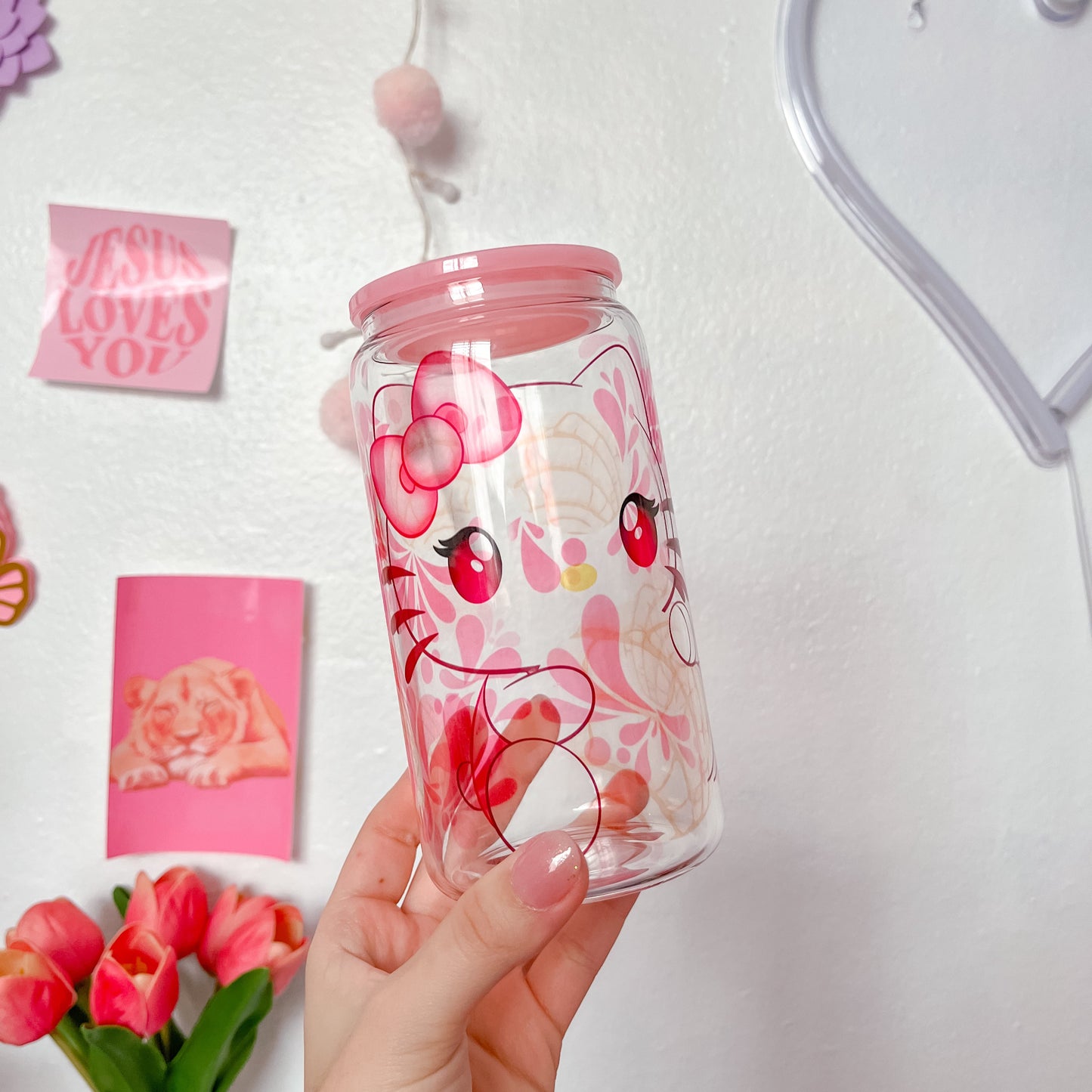 Conchita Pink Glass Can