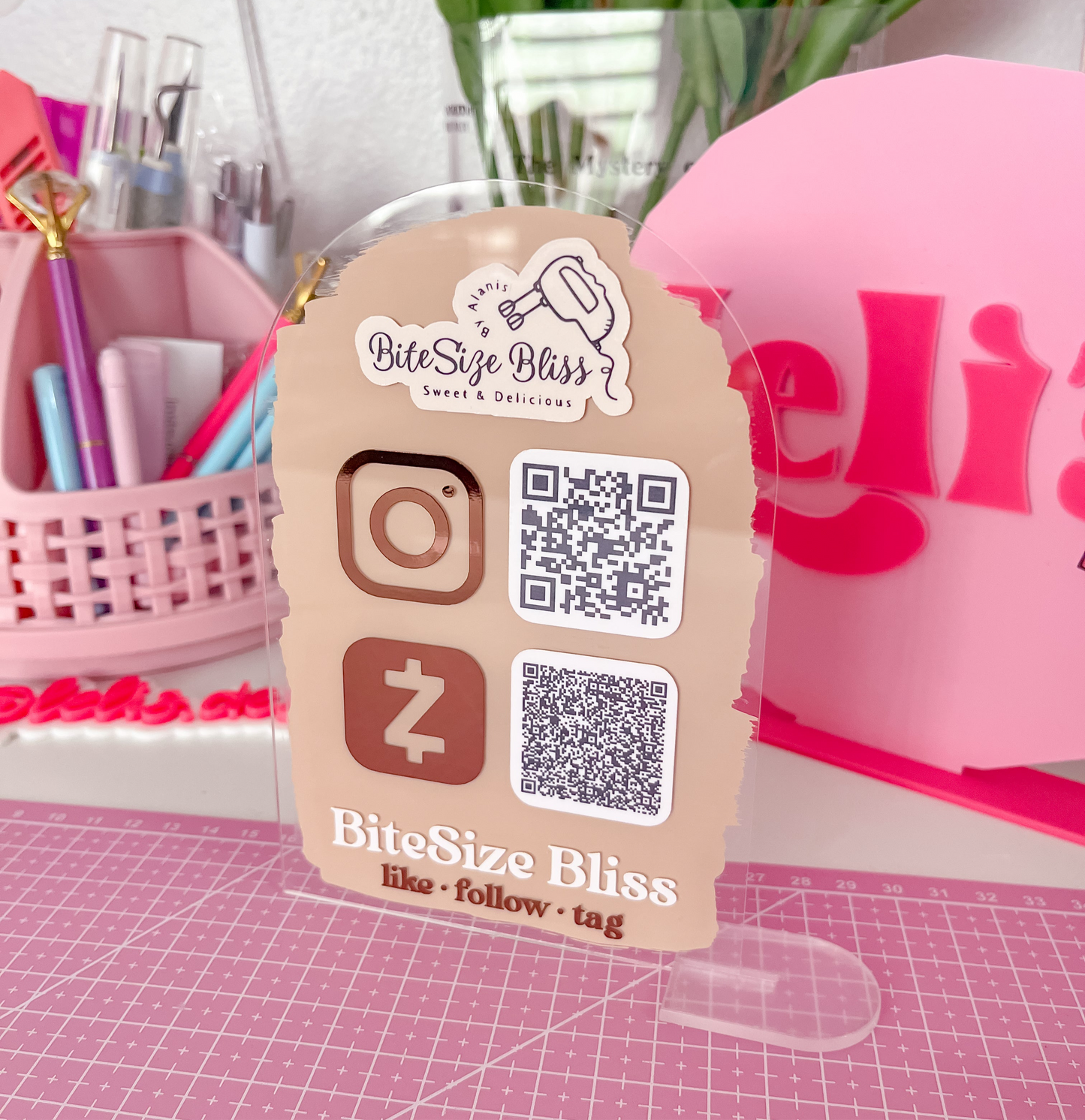 Acrylic Social Media Display