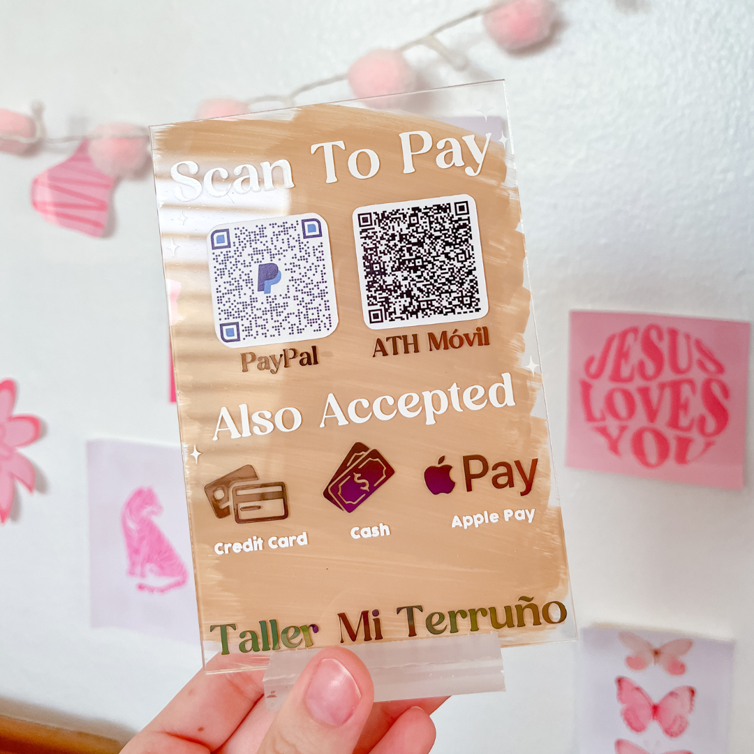Acrylic Scan To Pay Display