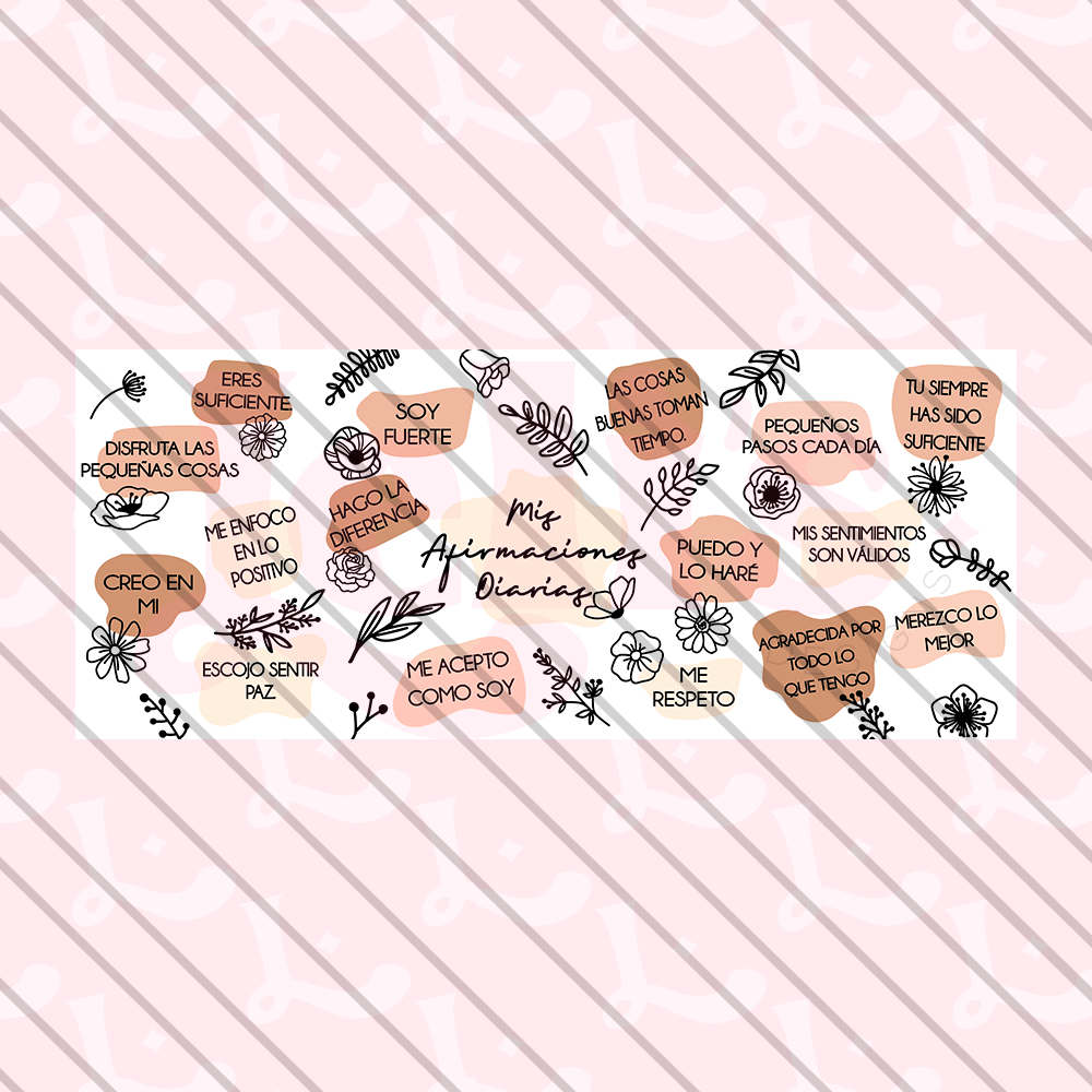 Mis Afirmaciones Diarias Mug Wrap 11oz PNG DIGITAL TEMPLATE