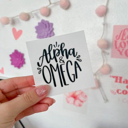 Alpha & Omega UV DTF Decal