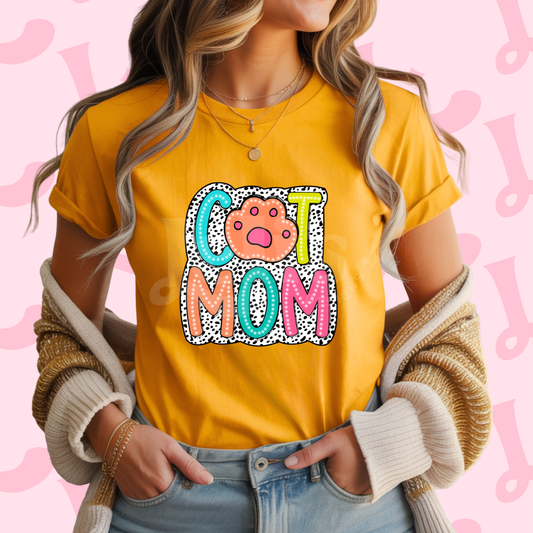 Cat mom Dtf Transfer