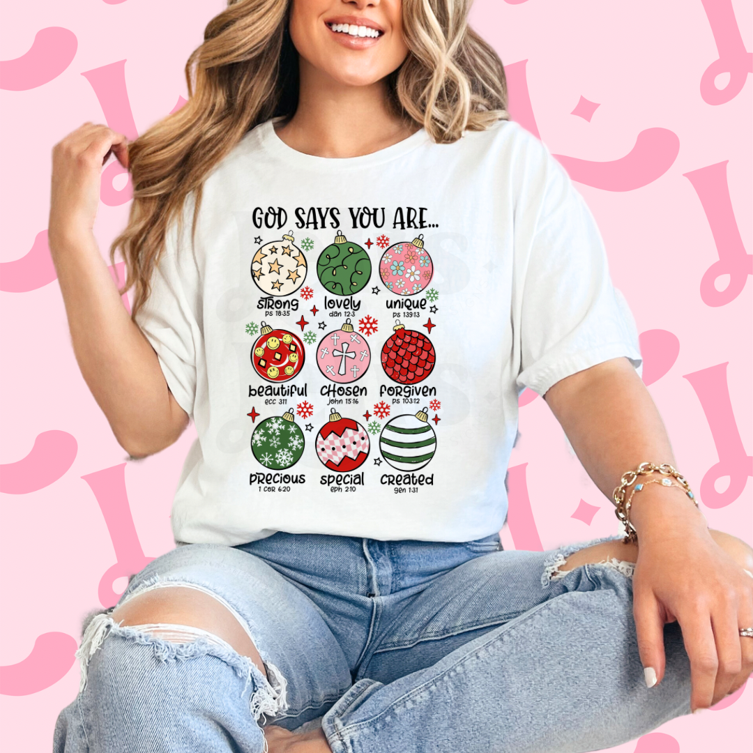 God says you are (Christmas edition) Dtf Transfer