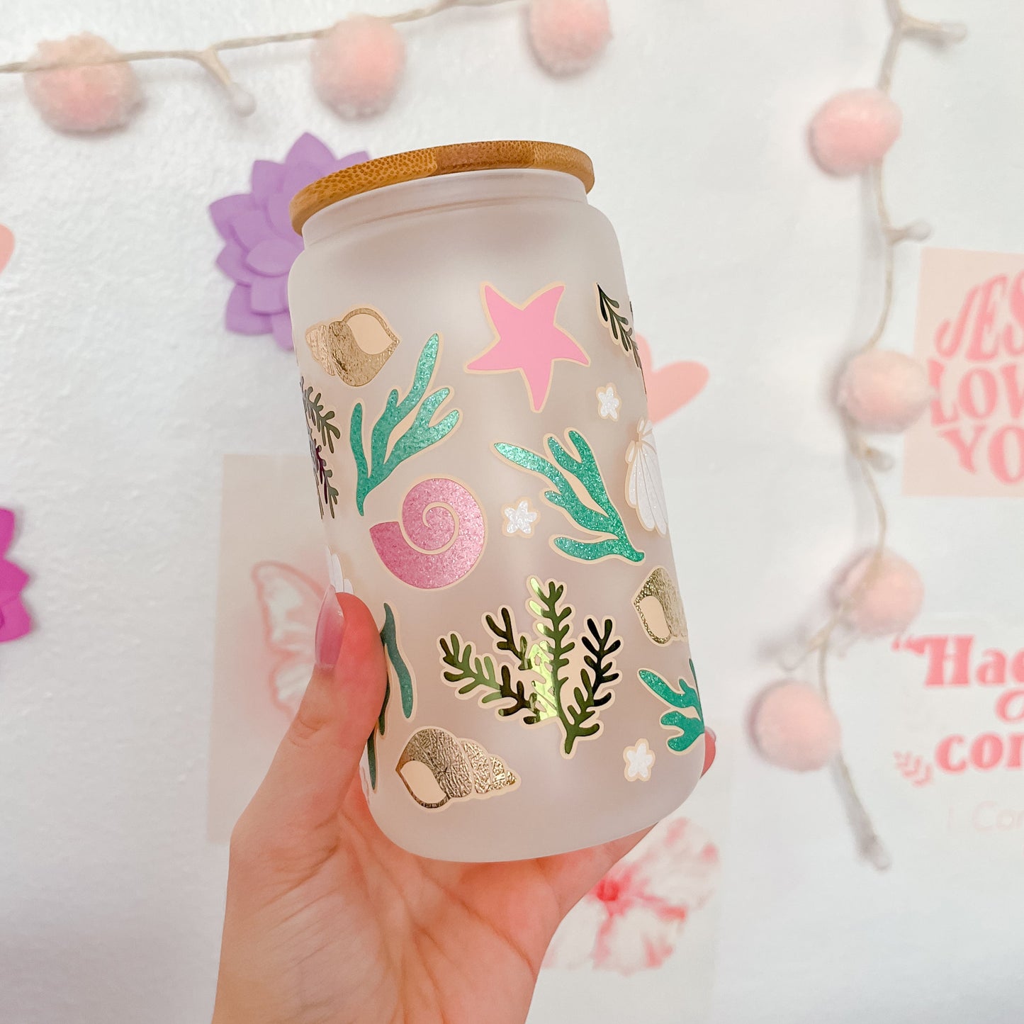 Seashore Glass Can