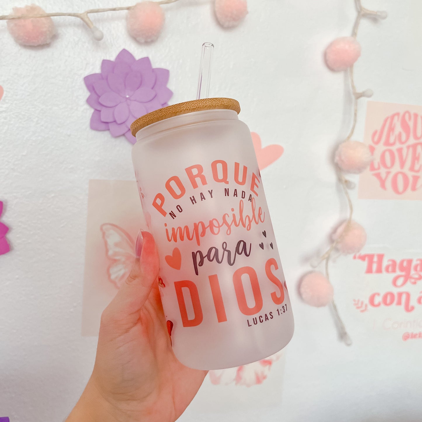 Lucas 1:37 Glass Can