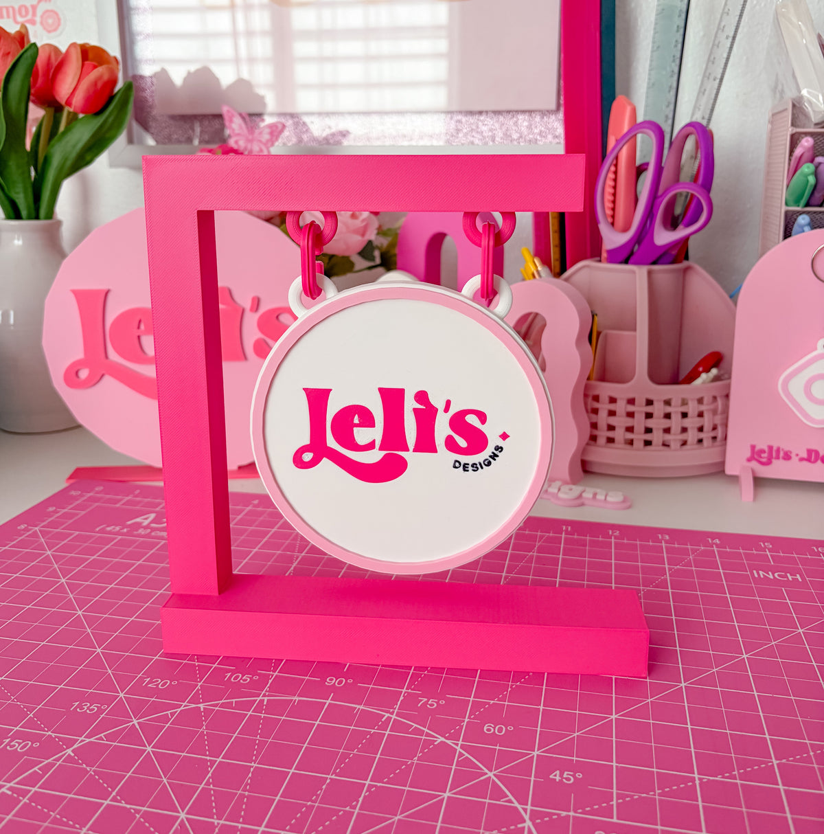 Stand de Logo Colgante 3D