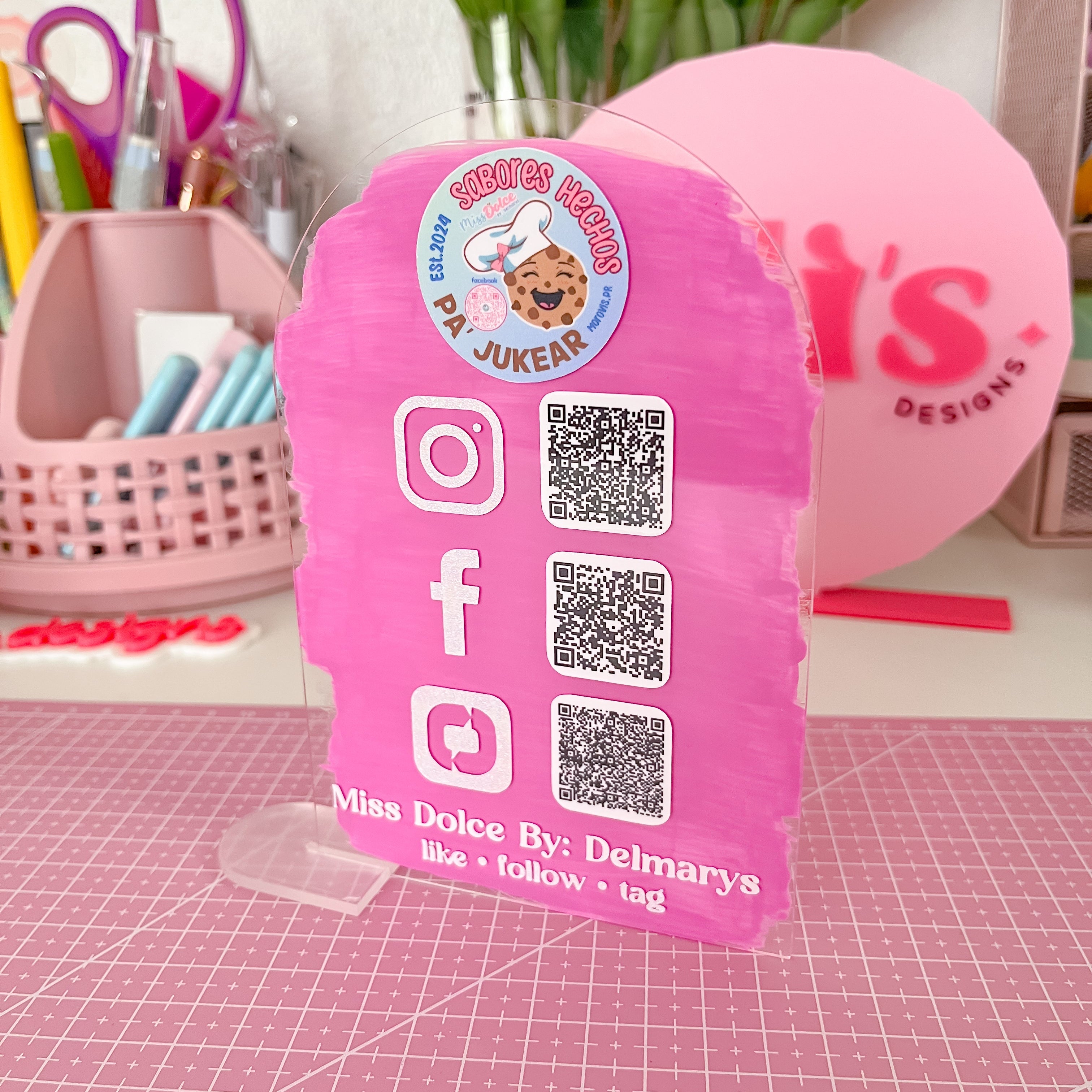 Acrylic Social Media Display