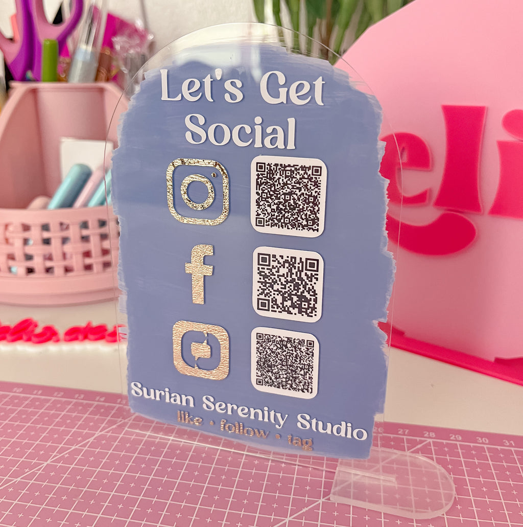 Acrylic Social Media Display