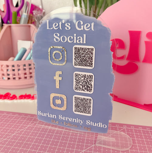 Acrylic Social Media Display