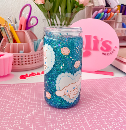Heavenly Puppy Snowglobe Tumbler 16oz
