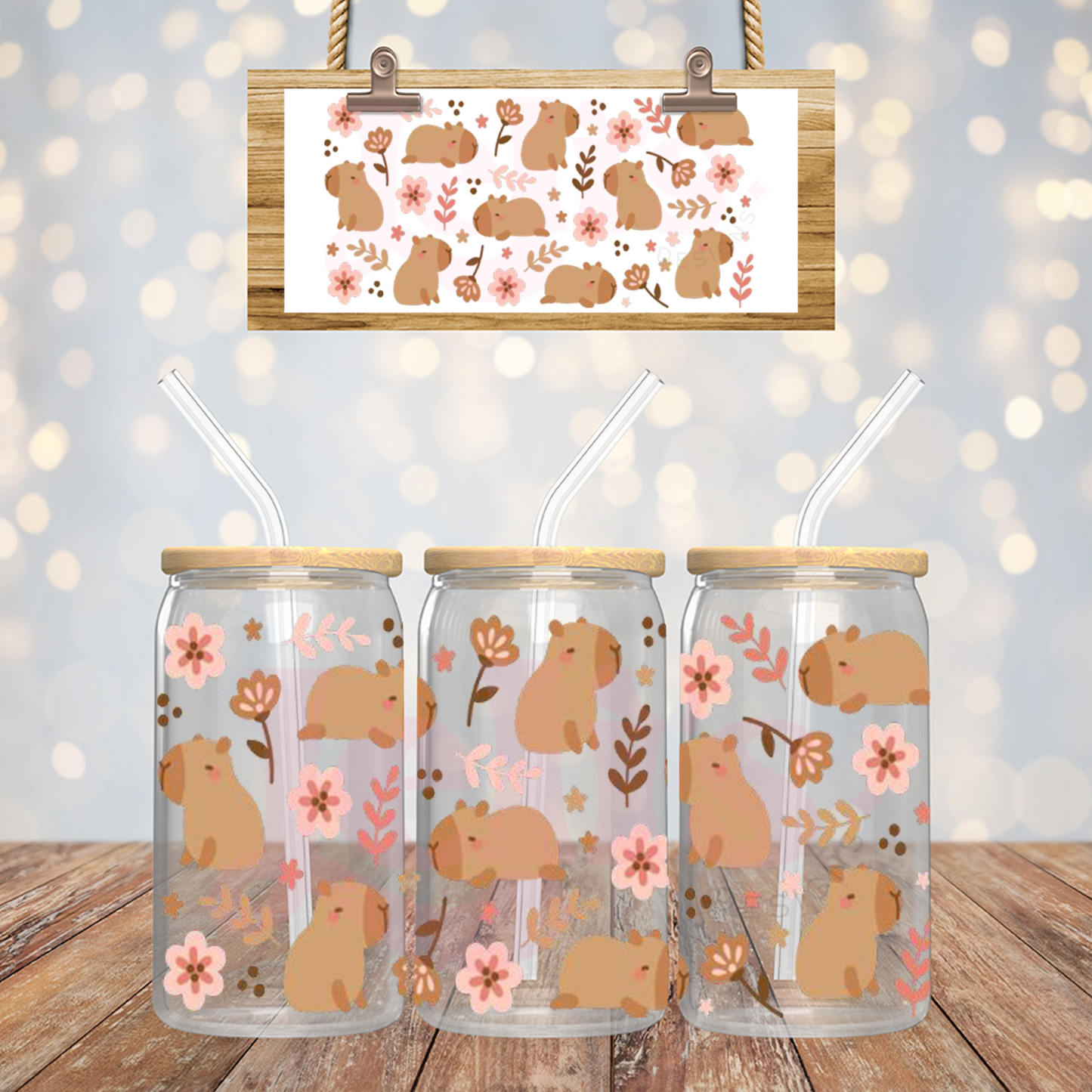 Cute Capybara UV DTF WRAP