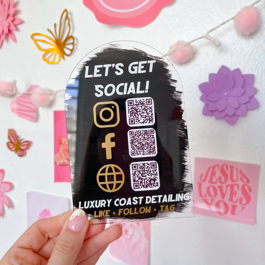 Acrylic Social Media Display
