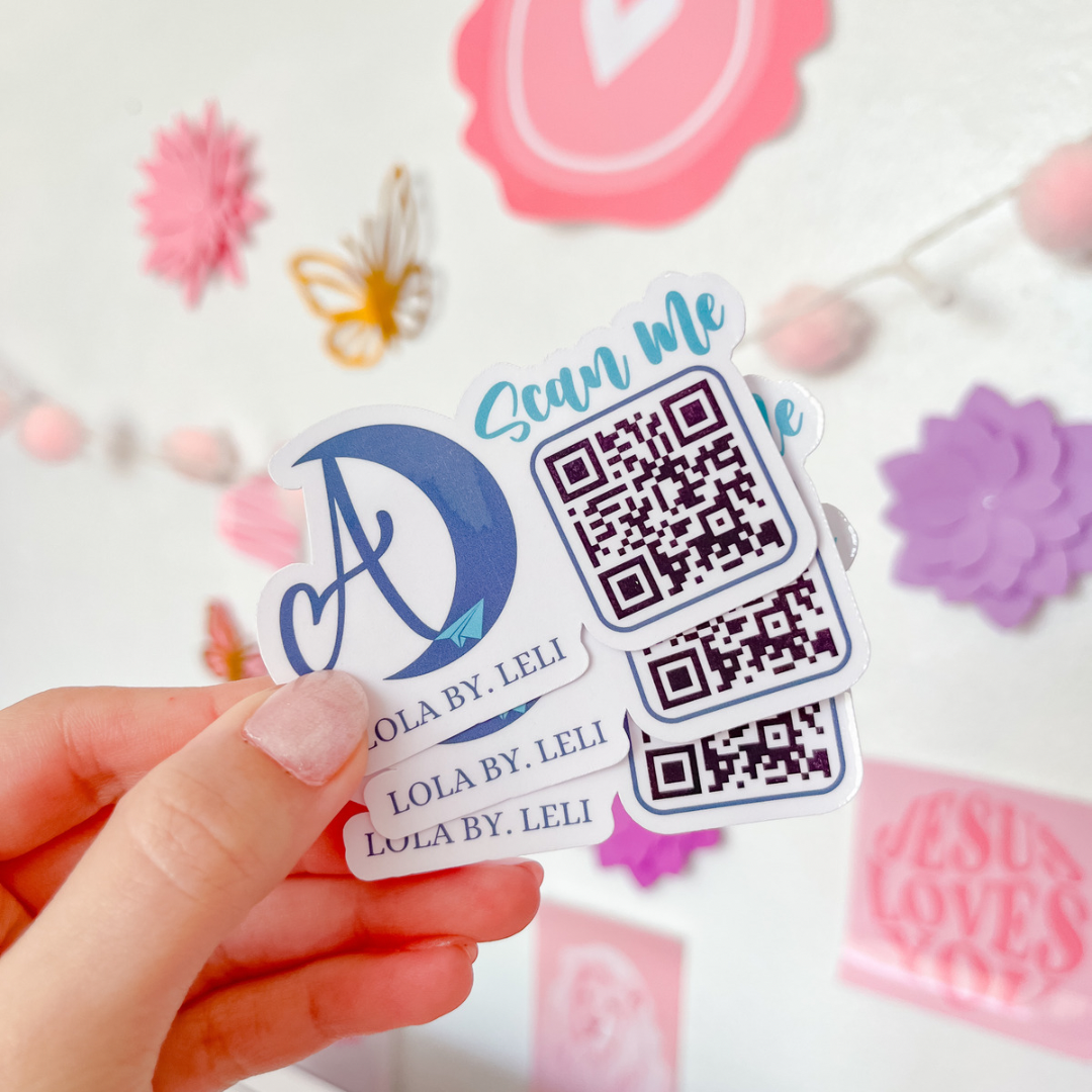 Letta Code Sticker Sticker Logo + QR code – Leli's Designs