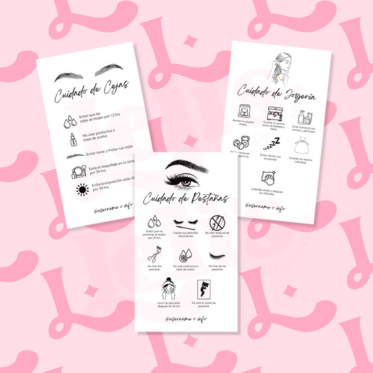 Care Card (pestañas, cejas y joyería)